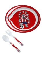 Conjunto oficial Vajilla infantil 3 piezas Atletico Madrid set microondas