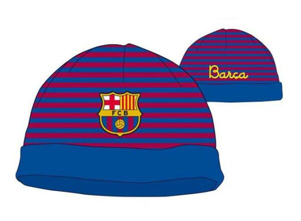 Gorro Lana BEBE FC Barcelona , rayitas