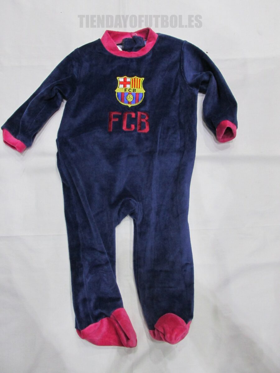 Pelele-pijama bebe FC Barcelona azul oscuro