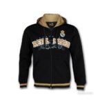 Sudadera negra Real Madrid con capucha y cremallera