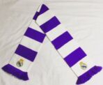 Bufanda Lana Real Madrid blanca y morada