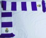 Bufanda Lana Real Madrid blanca y morada