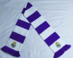 Bufanda Lana Real Madrid blanca y morada