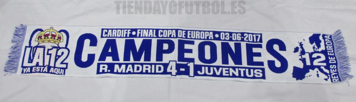 Bufanda 12 ª Campeones Europa Real Madrid