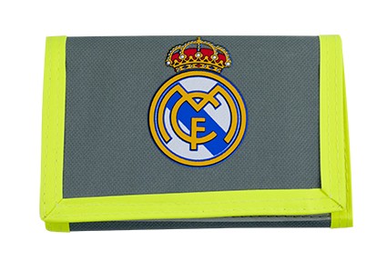 Cartera gris Real Madrid CF. fluor