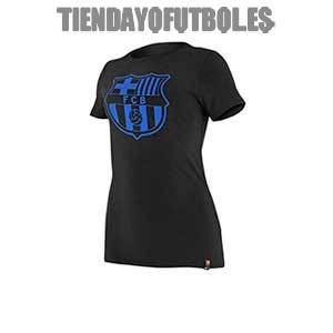 Camiseta mujer negra Algodón FC Barcelona Nike