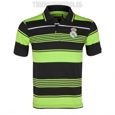 Polo negro con rayas verdes Real Madrid