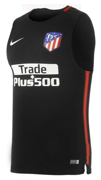 Camiseta negra sin manga Atlético de Madrid 2017/18 Nike