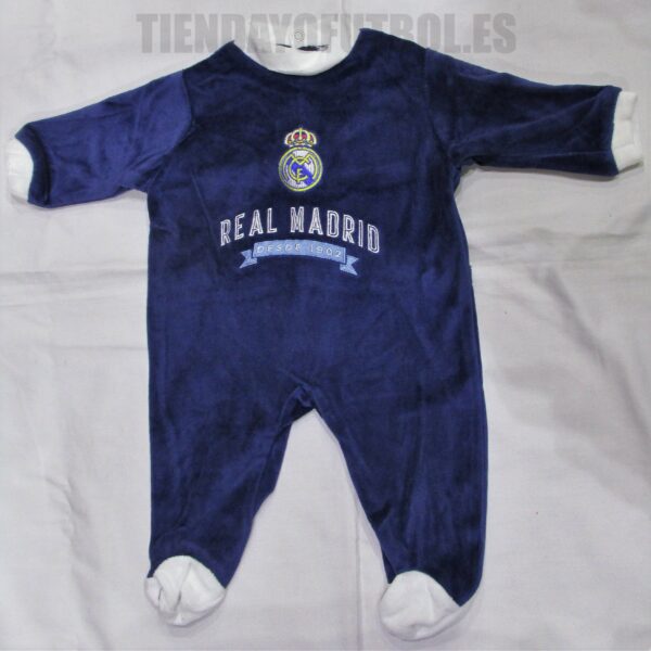Pelele-pijama bebé azul oficial Real Madrid CF