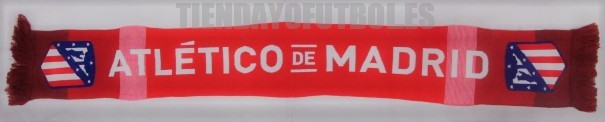 Bufanda Atlético de Madrid roja doble cara leyenda Coraje y Corazón 130x20  centímetros: : Moda