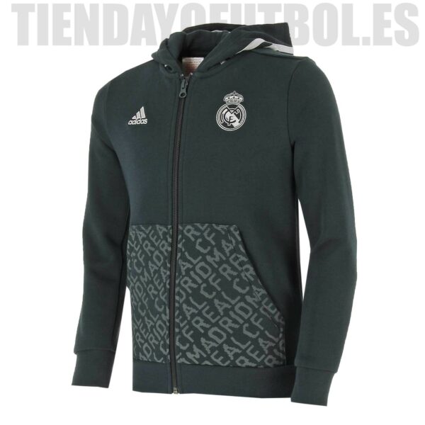 Sudadera /Chaqueta oficial Jr. Real Madrid CF con capucha Adidas