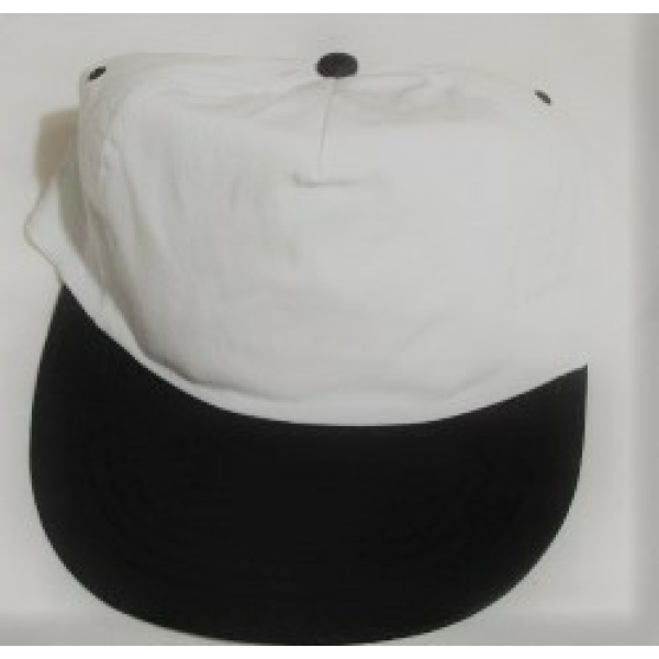 Gorra sin escudo blanca con negro